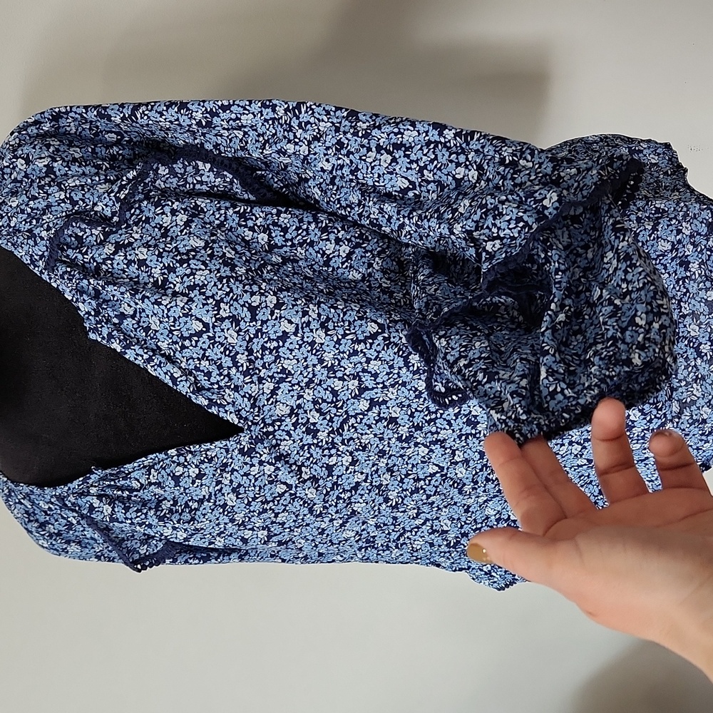 Blue Ruffle Top - J. Crew Factory - Picture 3 of 4